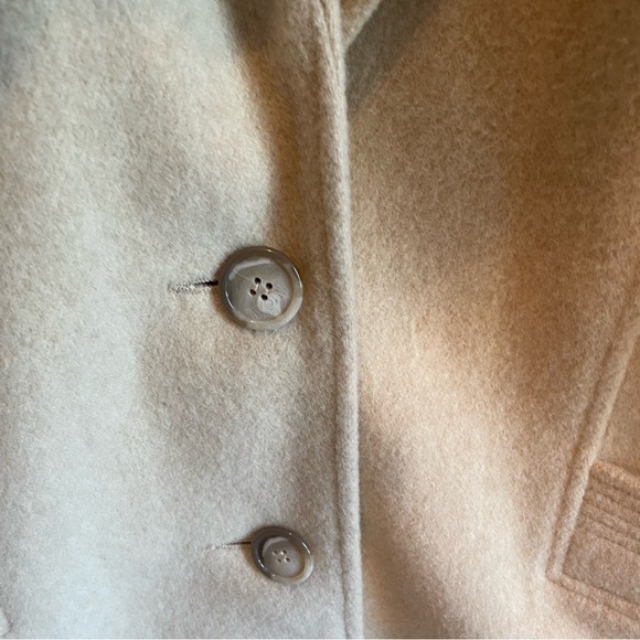 Vintage 60s Fashionbilt Camel Wool Trench Peacoat Jacket Union Made Size 15 - Picture 3 of 10